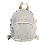 adidas Women's Airmesh Convertible Mini Backpack-Crossbody Bag, Alumina Beige, One Size, Airmesh Convertible Mini Backpack - Crossbody Bag