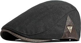 JAOAJ Flat Caps for Men Newsboy Hat Beret Hunting Cabbie Hat Irish Flat Caps UK Adjustable Grandad Hat