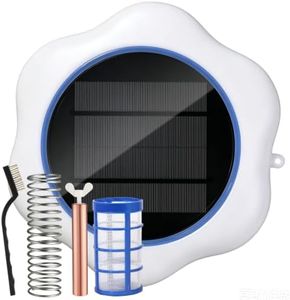 Solar Powered Pool Maintenance System with Copper Anode for Above Ground Pool, up to 45,000 Gallons, Compatible with All Pool Types, Enhanced with Latest Solar Technology & Longer-Lasting Anode