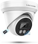 VIKYLIN 4K 8MP PoE IP Camera Outdoor, 4K Security Turret Camera with Human Vehicle Detection, 2.8mm Lens, Starlight 98ft EXIR2.0 Night Vision,2-Way Talk, MicroSD 256GB, IP67, Blue Iris, NDAA Compliant