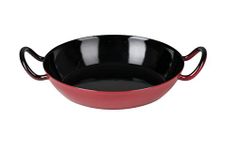 Riess, 0601-020, Gourmet pan 24, Classic - Color RED, Diameter 24 cm, Height 5.5 cm, Enamel, red/Black, Serving pan, Induction