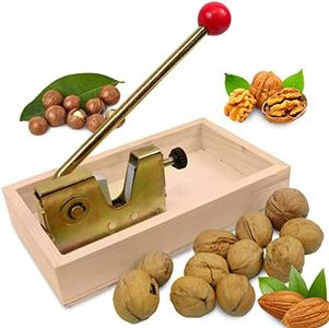 2021 New Manual Nut Opener Adjustable Nut Sheller Walnut Open Tool With Wooden Base For Walnuts, Chestnuts, Pecans, Hazelnuts, Almonds & More Best Service
