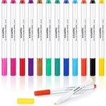 12 Pcs Iron on Transfer Markers Sublimation Markers Embroidery Transfer Pen Heat Transfer Fabric Marker Fade Resistant Infusible Ink Pen for T-shirts Pillow Clothes Canvas, 12 Assorted Colors