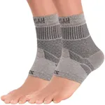 Zensah Ankle Support - Compression Ankle Brace - Great for Running, Soccer, Volleyball, Sports - Ankle Sleeve Helps Sprains, Tendonitis, Pain (X-Large, Heather Grey - Pair)