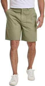 JMIERR Mens Cargo Shorts Cotton Carpenter Shorts Elastic Waist Work Shorts for Men Construction with Pockets Summer Clothes, M, Green