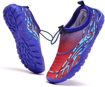 Kids Water Shoes,Quick Dry,Non-Slip,Easy-On,Snug & Secure Fit,Aqua,Pool,Cruise Essentials,Red&BlueTie-Dye,Toddler 8.5