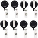 JANYUN 100 Pcs Black Badge Reels Re