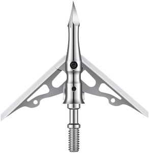 AOULGKA 6 Pack Broadheads 100 Grain or 125 Grain Mechanical Broadheads 2 Blade 2" Cutting Dia Archery Broadheads Compound Bows and Crossbows Hunting (100 Grain)