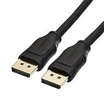 Amazon Basics DisplayPort 1.4 Cable, 32.4Gbps High-Speed, 8K@60Hz, 4K@120Hz, Dynamic HDR and 3D, Gold-Plated Plugs, 10 Foot, Black