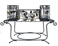 Maypes Utensil Caddy - Silverware Caddy or Napkin, Cutlery and Plate Holder - The Ideal 2-Piece Portable Outdoor Kitchen Accessories Buffet Organizer for Picnics, Camping, Barbecue, Parties and Events