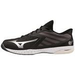 Mizuno Unisex Wave GK Indoor, Black/Silver/White, 12 UK