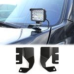 Car Hood Light Mount Brackets Compatible with Toyota Tundra 2014-2021 Truck Hood LED Spotlight Work Light Mounting Bracket Holder Kit Pillar Pods Hood Hinges Hood Light Bracket Auxiliary Accessories