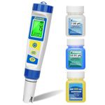 UIUZMAR Pool pH Chlorine Tester, Salt Meter and Chlorine Meter for Pools, Digital 7-in-1 Pool Water Tester for Hot Tubs, Multifunctional pH EC ORP TDS Meter for Saltwater Pools, Hydroponics, Aquariums