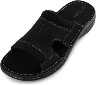 TIESTRA Sandalias de Hombre Confort Zapatos de Playa Zapatillas de Caminar Negro UK11/45EU