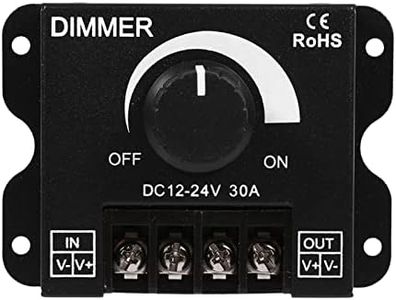 Regulador de intensidad para luces,Dimmer operación manual del interruptor de 12V-24V 30A Regulador Cambio de brillo para Luz LED