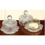 Fifth Avenue Crystal Portico Mini Butter Dishes, Set of 2