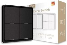 MOES Scene Switch, ZigBee Wireless 12 Scene, Mechanical Push Button Battery Powered, Smart Home Automation Scenario Switch for Tuya Smart Devices, Requires ZigBee Gateway, Black