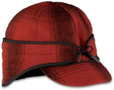 Stormy Kromer The Rancher Cap, Red/Black Plaid, Size 7 3/4