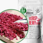 Freeze Dried Raspberry Pieces | Pure Premium Dried Raspberries | Real Food Fruit Bits Instead of Raspberry Flavouring or Frozen Berry Powder | Raw Vegan Freeze Dried Raspberry Crumb | ZingyZoo (100g)