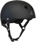 Triple Eight Sweatsaver Liner Skateboarding Helmet, All Black Rubber, X-Large