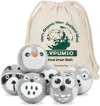 Lypumso Wool Dryer Balls, 6 Pack XL Handmade Organic Fabric Softener, 100% New Zealand Wool Reduces Static & Wrinkles Saves Drying Time Reusable Laundry Balls for Dryer (Light Grey)