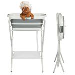 Nidouillet Dog BathTub Stand,Dog Washing Station for Bathing and Grooming,Foldable Design Bathtub for Small Dogs and Cats,For Bathroom outdoor and Pet Shop AB032201