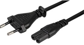 118Ink 2 Pin Mains Euro EU Power Socket Cable Fig.8 Figure 8 C7 AC Cable Copper Cable Compatible with Laptop Stereo CD Printer PS2 Black 1.5M