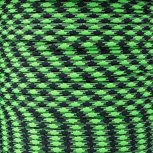 50FT Type III Viper (Neon Green/Black) Paracord 550 Parachute Cord 7 Strand Made in USA