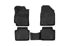 Fits 2016-2020 Hyundai Elantra Floor Mats Front & 2nd Row Seat Liner Set All Weather Full Set Liner (Black)