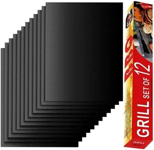 Renook Set of 12 Grill Mats for Outdoor Gas Grill, 15.75 x 13 Inch