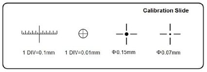 Microscope Stage Micrometer Calibration Slide (TCM-H) with 4-Scales and 0.01mm Line Resolution