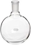 ABG BOROSILICATE GLASS ROUND BOTTOM BOILING FLASK WITH INTER CHANGEABLE JOINT. 500ML CAPACITY. ONE UNIT. DISTILLATION FLASK