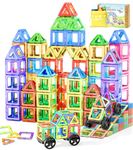 Magnetic Building Blocks 50PCS Magnetic Tiles | Magnetic Construction Blocks Set | 3D STEM Educational Toys for Toddlers 3 4 5 6 7 Year Old Boys Girls kids