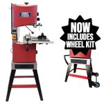 LUMBER JACK 10in 254mm Bandsaw Professional Floor Standing 375W Induction Motor Large Rip Fence Cast Iron Table Top Includes 10mm Blade