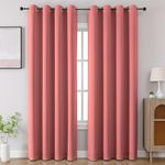 Cortina 80-90% Blackout Solid Door Curtains 7 Feet Set of 2 - Thermal Insulated | Curtain for Living Room | Drapes for Bedroom | (7 Feet, Dusty Rose/Muted Mauve)