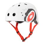 Osprey Bike Helmet | Adjustable Skateboarding, Scooter and BMX High Impact Helmet, Multiple Colours, White