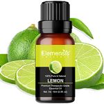 Elemensis Naturals Lemon Essential Oil Pure & Natural Undiluted Therapeutic Grade for Skin Pigmentation, Face, Hair, Aromatherapy and Massage, 15ml