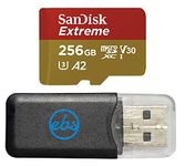 SanDisk 256GB Extreme MicroSDXC Memory Card Works with Motorola Phone Moto G 2022, Moto G Stylus 5G 2022, Moto G52 (SDSQXA1-256G-GN6MN) Bundle with 1 Everything But Stromboli MicroSD Card Reader