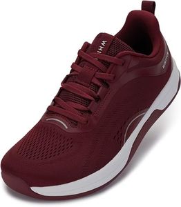 WHITIN Women's Wide Toe Box Road Running Shoe + Zero Drop, Wine Red, 6