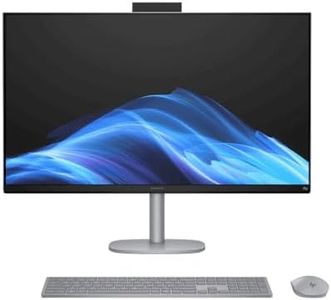 HP All-in-One Desktop PC, 21.45" FHD Display, Intel Processor N100, 8GB RAM, 256GB SSD, Intel UHD Graphics, Windows 11 Home, Wi-Fi 6, Bluetooth 5.4, Jet Black, BD0E7PA