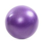 Small Exercise Ball, Pilates Ball 25cm/9inch Small Workout Ball Anti-Burst Fitness Balance Ball for Gym, Office, Home Workout, Core Training (Purple)