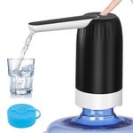 Myvision Minimalist Black 5 Gallon Portable Water Dispenser, USB Charging, 1200mAh Battery, 4 Watts, ABS Plastic & Silicon, Matte Finish