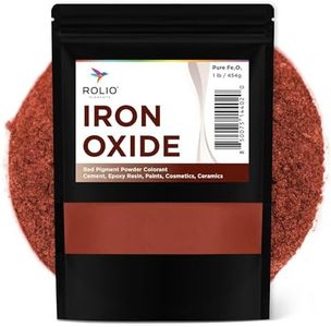 Rolio Red Iron Oxide Powder, 1 lb (454g) Resealable Bag - Vibrant Color Pigment for Epoxy Resin, Soap Making, Cosmetics, Cement, Pottery Mortar, Grout, Plaster, Tile, Terracotta, Paint and More