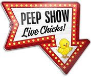 Bigtime Signs Peep Show Live Chicken Decor PVC 11"x9.5''- Chicken Coop Accessories - Chicken Gifts for Chicken Lovers, Chicken Brooder | Funny Chicken Decor for chicken feeder and chicken nesting box