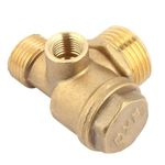 Air Compressor Check Valve, Non-Return Check Valve, 3 Port Brass Male Threaded Check Valve, Connect Pipe Fittings, for Tube Connecting Air Pressure Tank