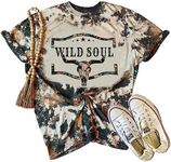 Retro Steer Skull Western T-Shirt Women Vintage Country Music Shirt Cute Cowgirl Graphic Cowboy Tees Tops(Picture-003,XL)