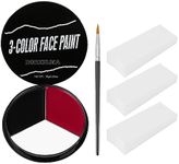 Black White Red Face Paint + 3PC Sp