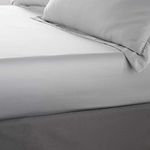 Catherine Lansfield Silky Soft Satin Double Fitted Sheet Silver Grey