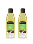 Soulflower Castor Oil for Hair Growth, Hair Fall Control, Moisturizing Skin, Nourishment |100% Pure & Natural Cold Pressed, Ecocert Cosmos Organic Certified Pack of 2 - 225ml Each