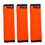 Cosmos ® 3 PCS Comfort Neoprene Handle Wraps/Grip/Identifier for Travel Bag Luggage Suitcase (Fluorescent Orange), Fluorescent Orange, One size